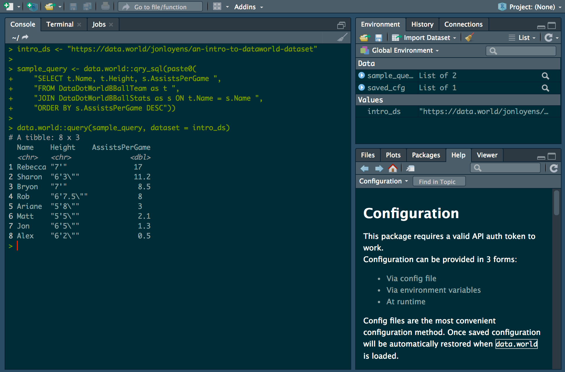 Data Catalog for Analysis & Teamwork data.world